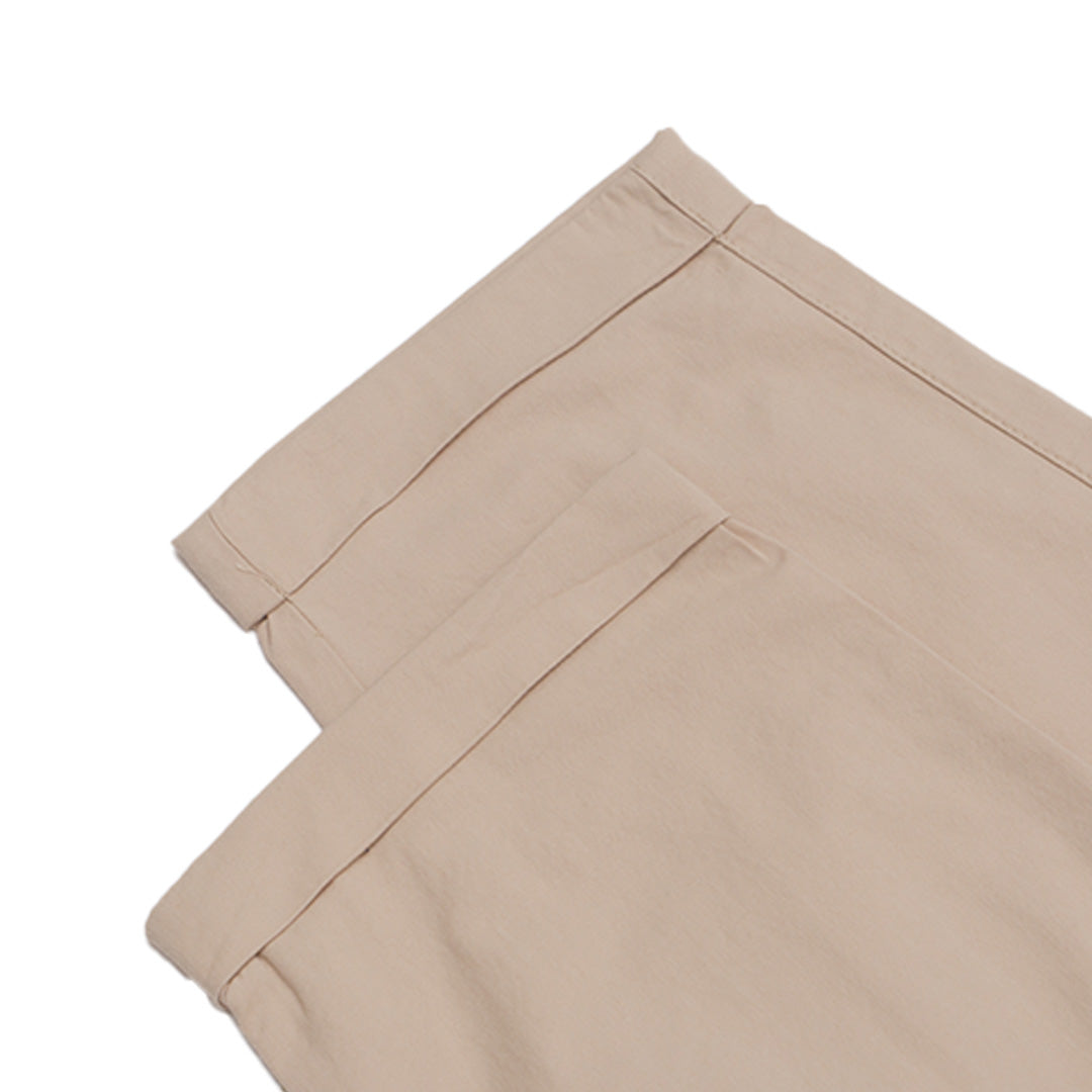 GIORDANO Women's Cotton Twill Mid Rise Relax Tapered Fit Audrey Pants (05425256)