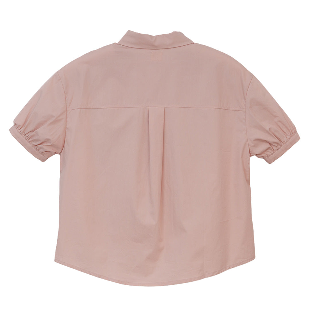 GIORDANO Women's Cotton Poplin Woven Collar Short Sleeves Regular Fit Shirt (05346499)