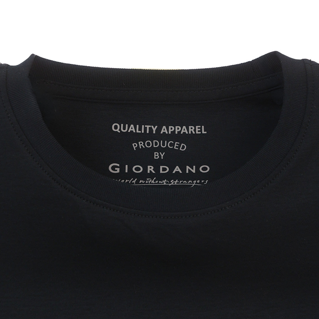 GIORDANO Women's Mulberry Silk Blend Boyfriend Fit Crew Neck Tee (05326224)