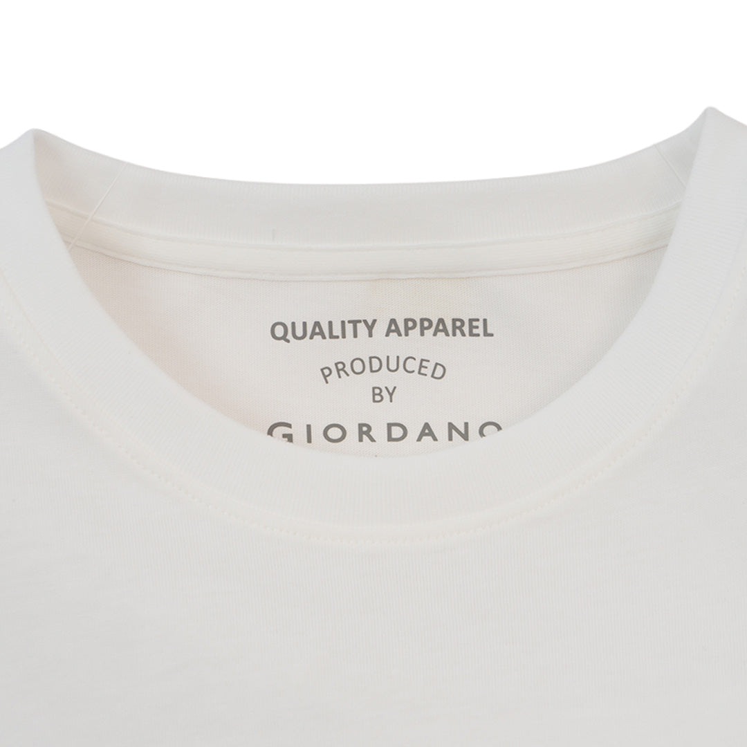 GIORDANO Women's Cotton Jersey Crew Neck Boyfriend Fit Printed Tee (05396254)