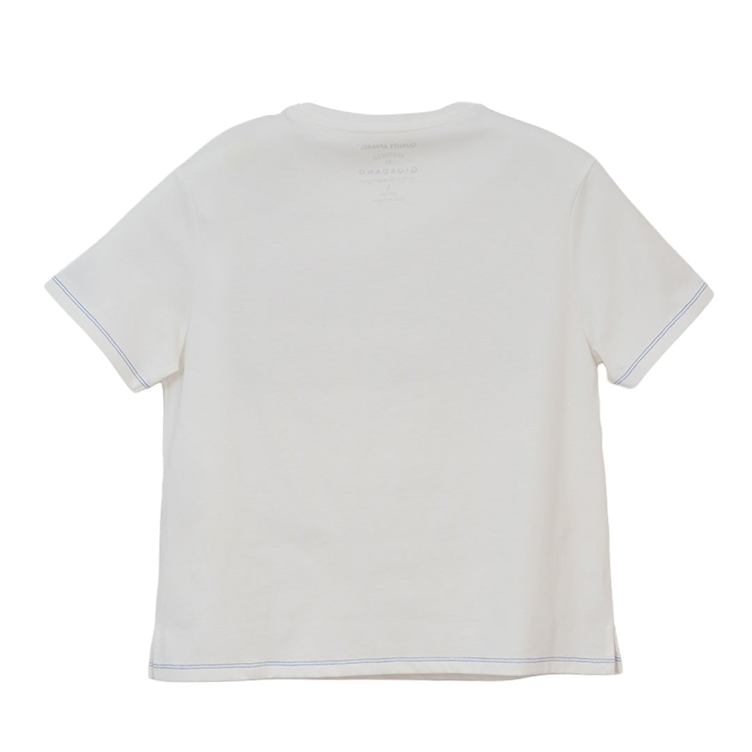 GIORDANO Women's Cotton Jersey Crew Neck Boyfriend Fit Printed Tee (05396254)