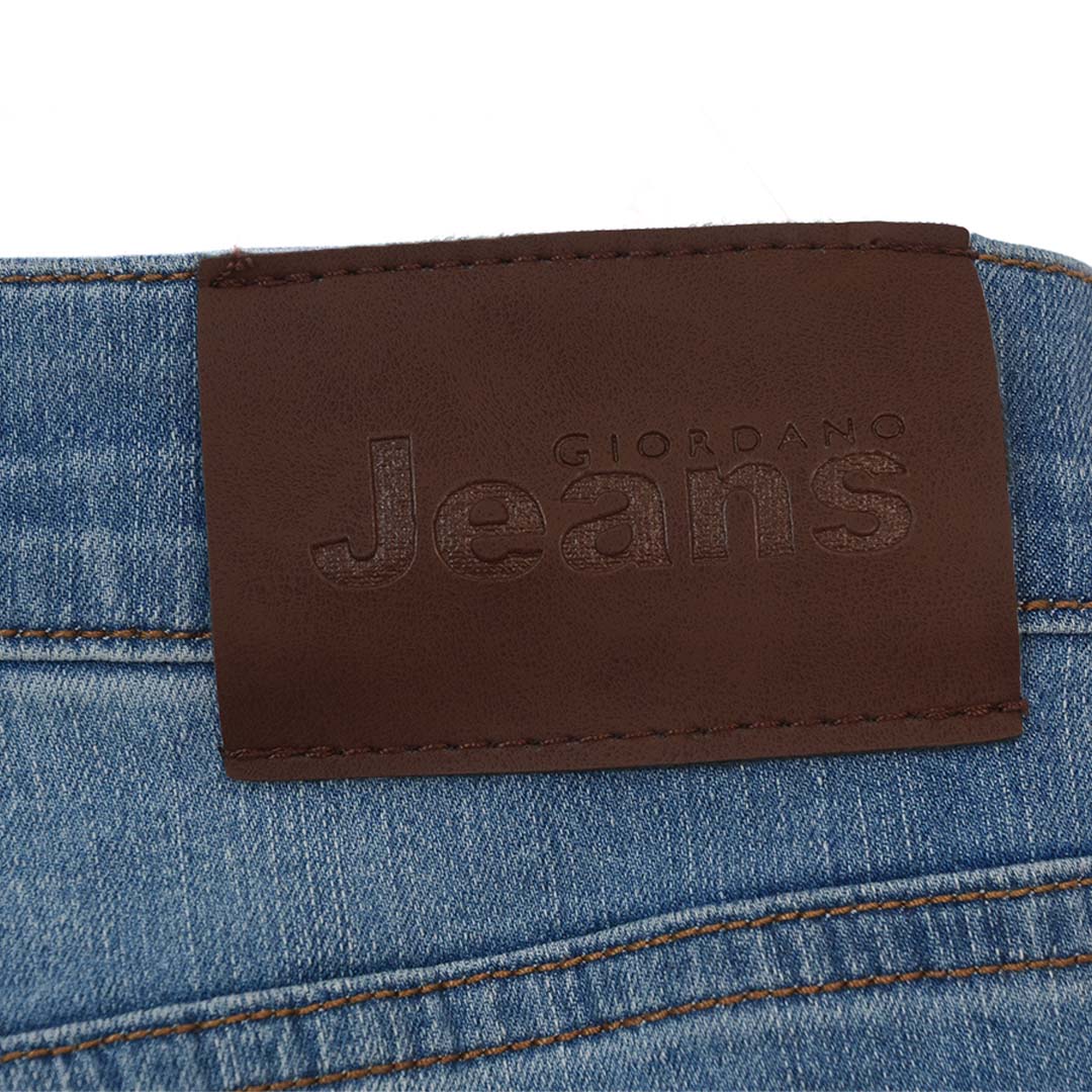GIORDANO Men's Cotton Nylon Spandex Denim Low Rise Slim Tapered Fit Jeans (01116030)