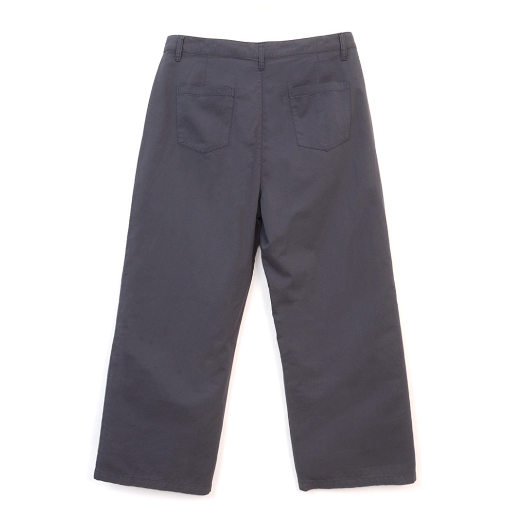 GIORDANO Women's Beau Monde Cotton Twill Mid Rise Loose Fit Pants (13413320)