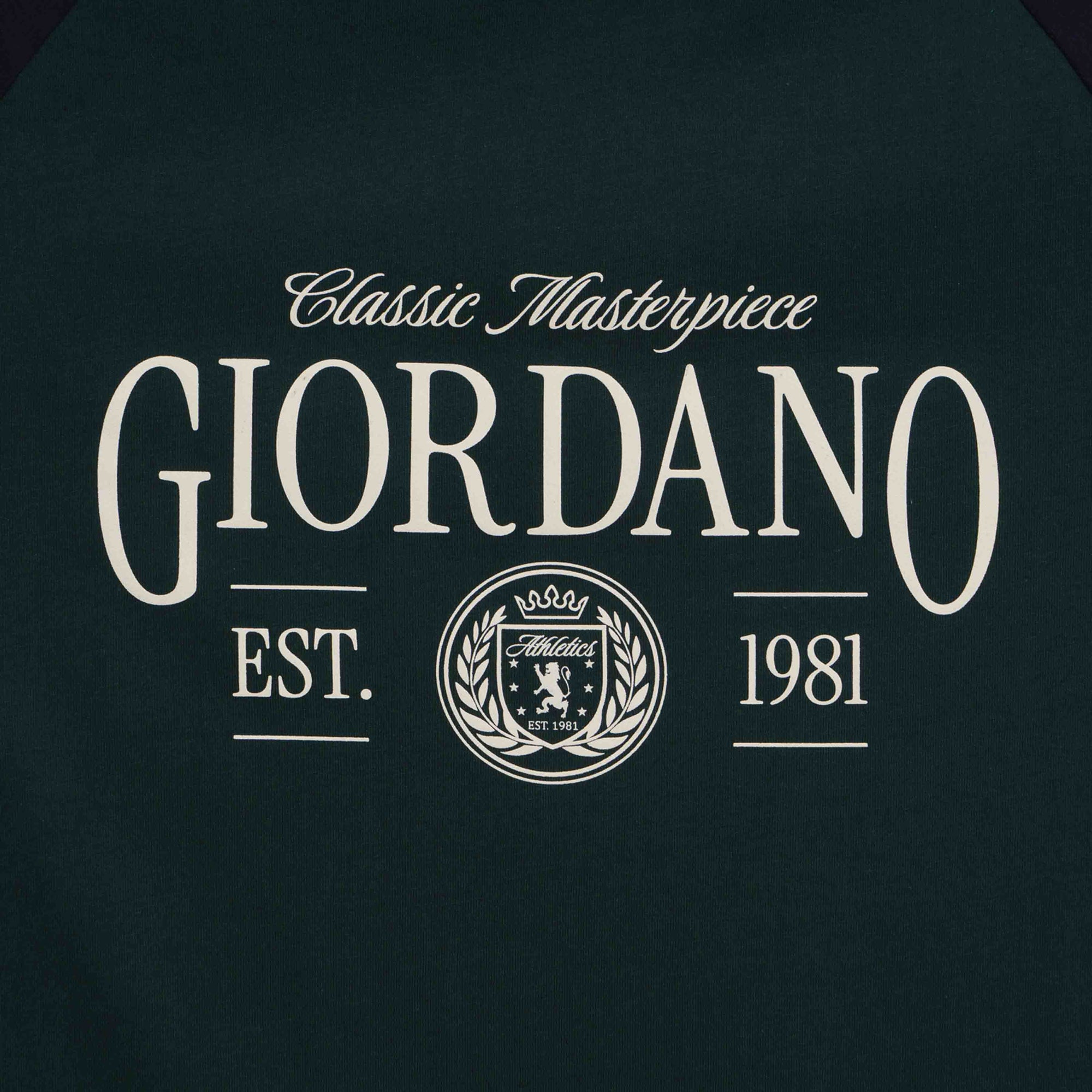 GIORDANO Men's Slim Fit Raglan Printed Tee (01096221)