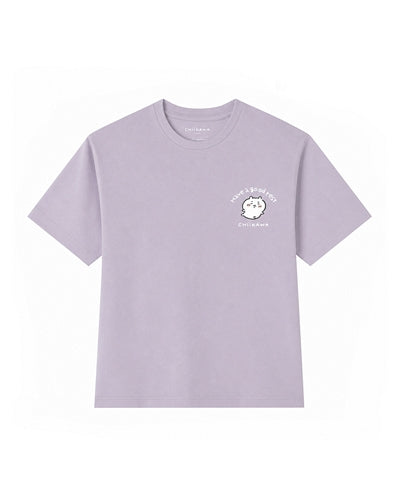 GIORDANO x Chiikawa Women's Cotton Blend Jersey Crew Neck Boyfriend Fit Printed Tee (05396406)