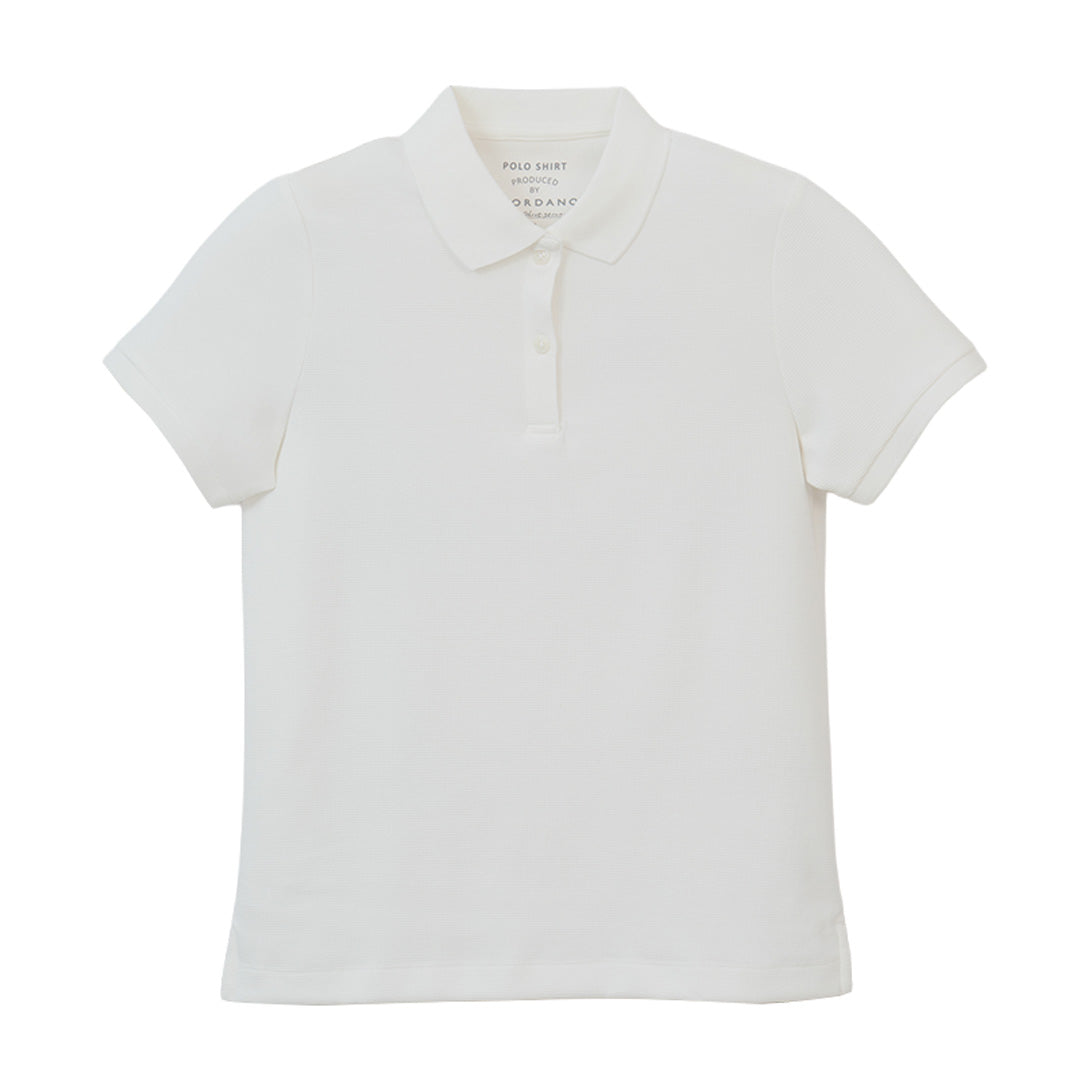 GIORDANO Women's Polyester Waffle Comfort Solid Polo (05316295)