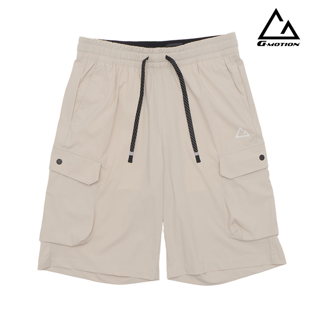 GIORDANO Men's G-Motion Nylon Spandex Mid Rise Relax Fit Bermuda Cargo Shorts (01105206)