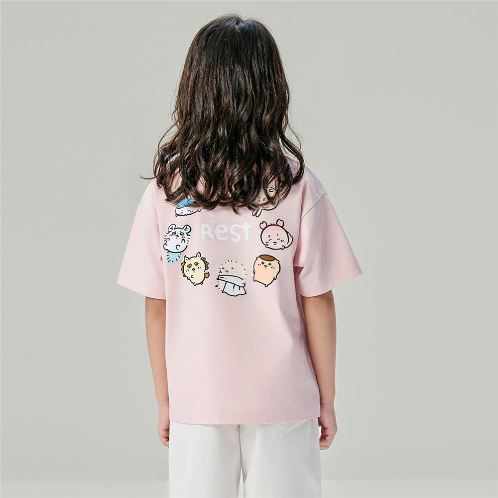 GIORDANO Junior x Chiikawa Sorona Jersey Crew Neck Relax Fit Printed Tee (03386303)