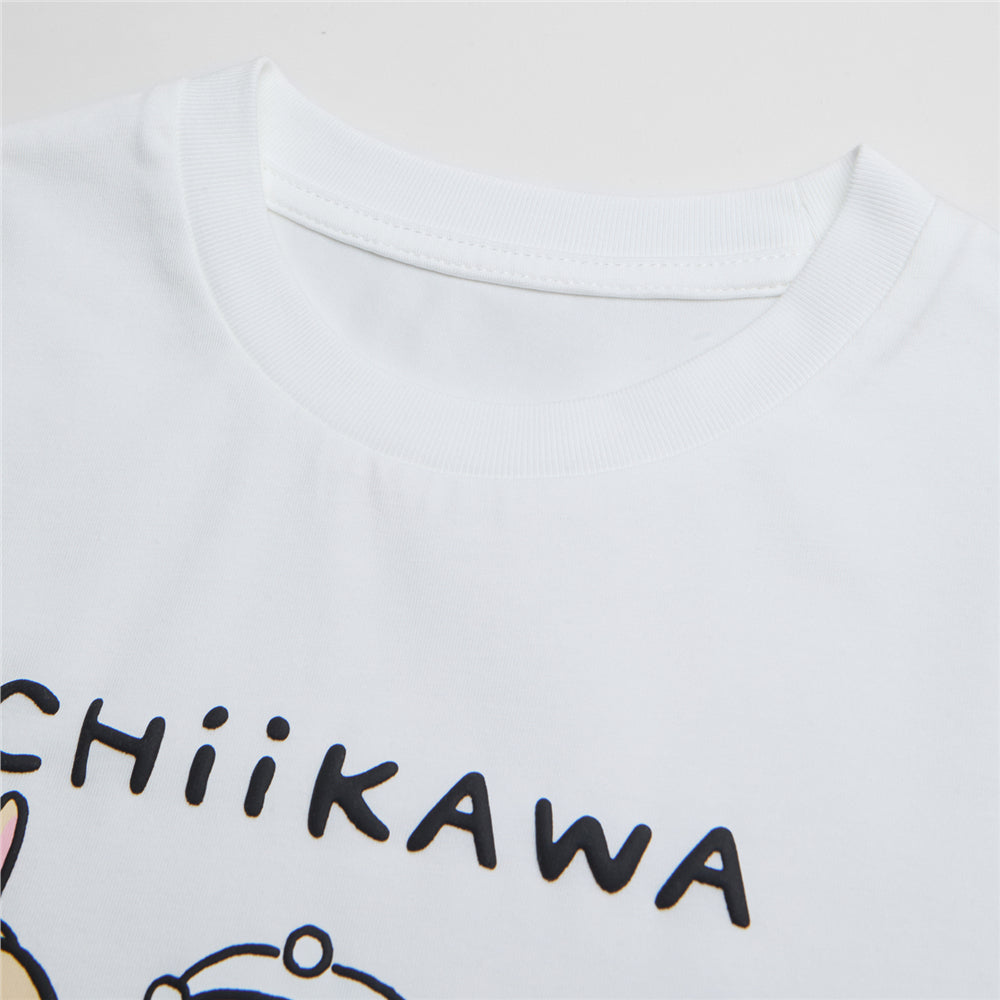 GIORDANO Junior x Chiikawa Sorona Jersey Crew Neck Relax Fit Printed Tee (03086318)