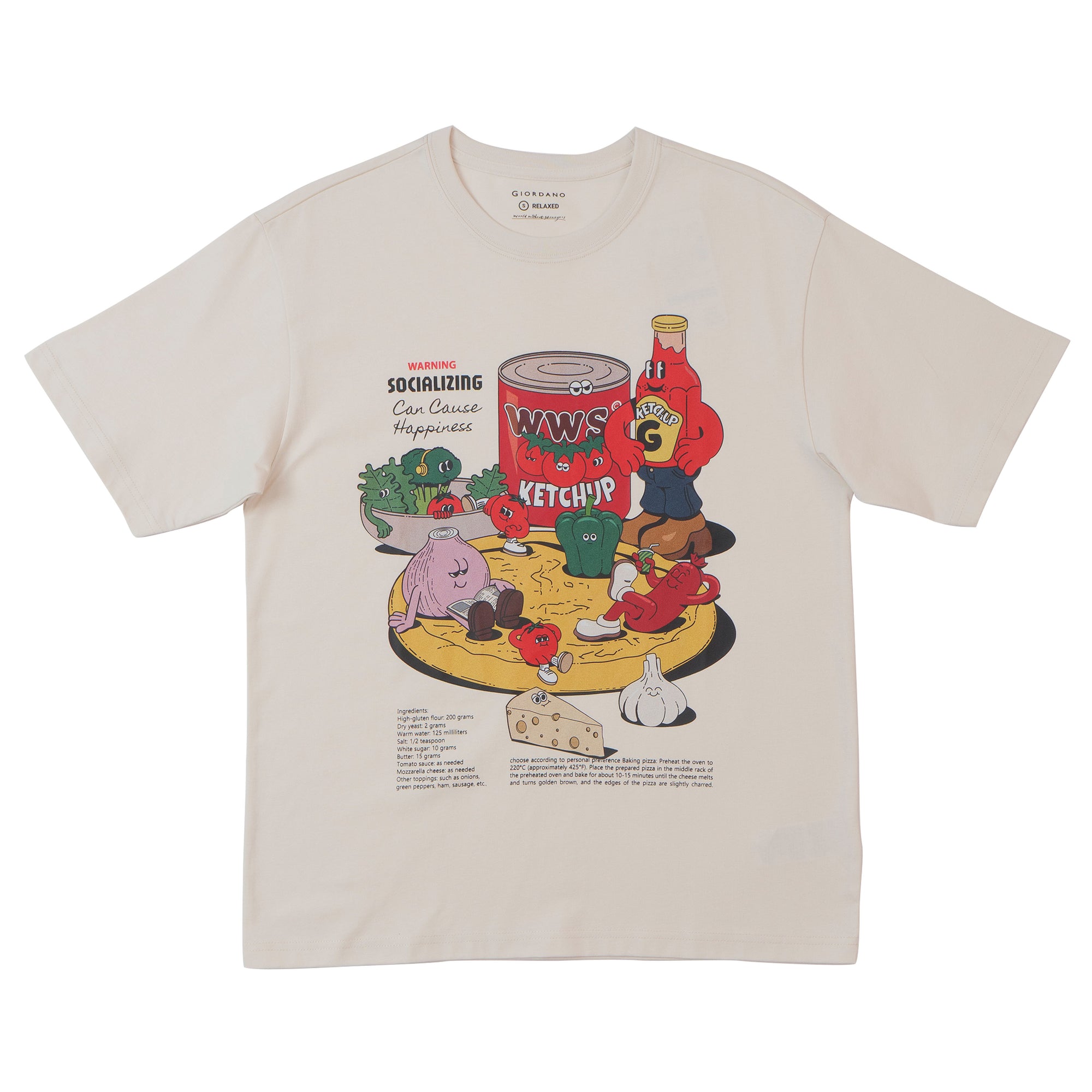 GIORDANO Men's Crew Neck Relax Fit Holiday Printed Tee (01095235)
