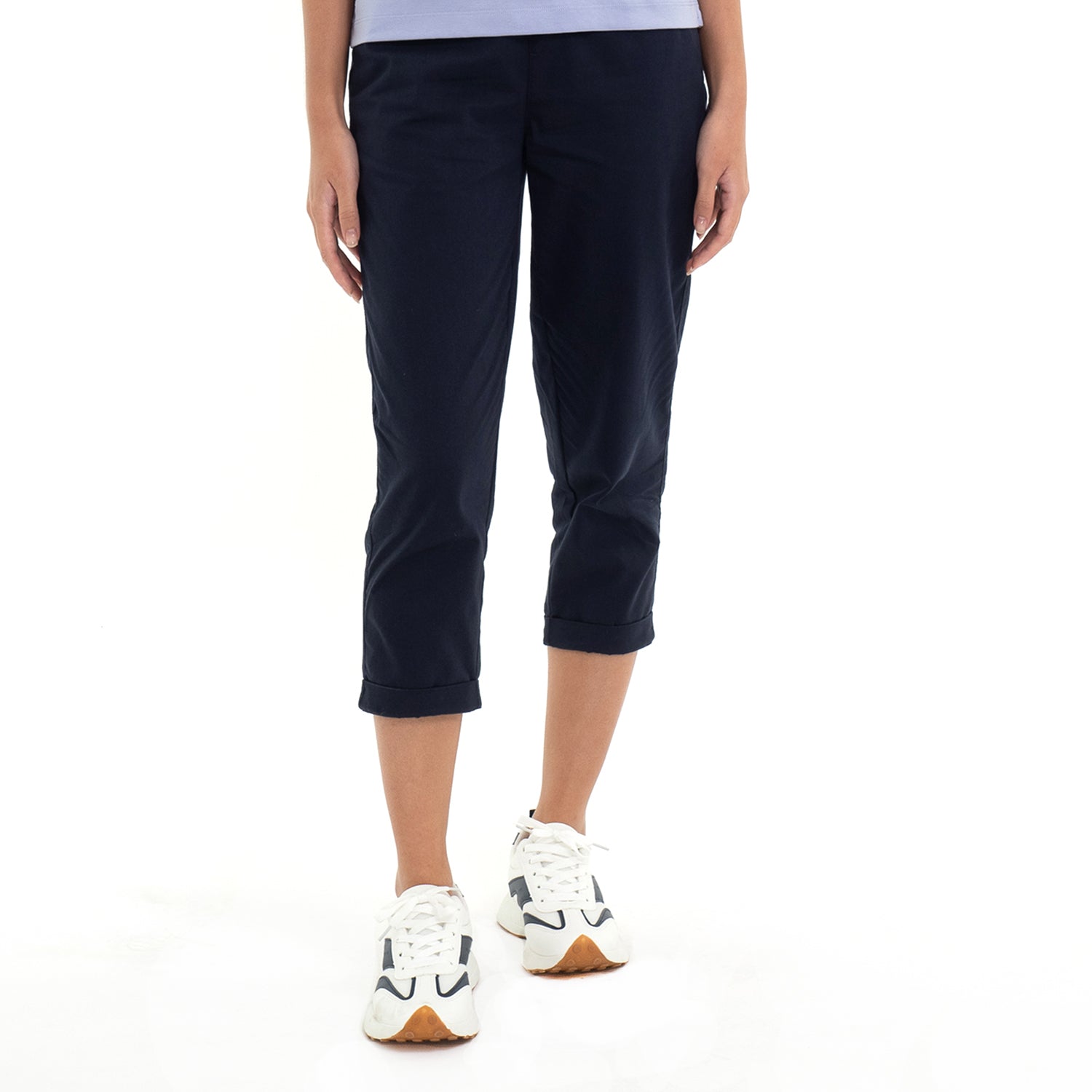 GIORDANO Women's Cotton Twill Audrey Cropped Pants (05420256)