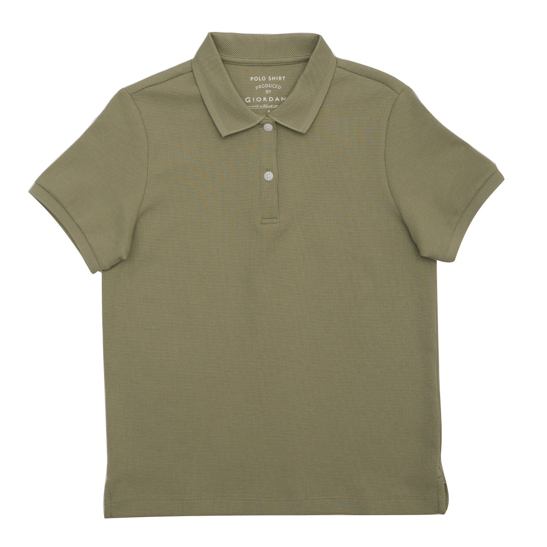 GIORDANO Women's Stretch Waffle Polo (05315253)
