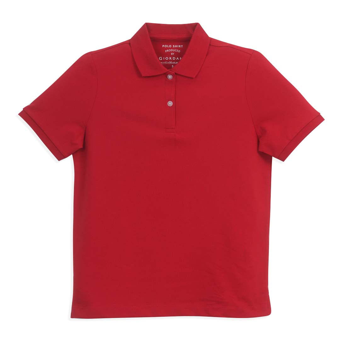 GIORDANO Women's Sweatmark-Free Cotton Lycra Pique Comfort Fit Polo (05316248)