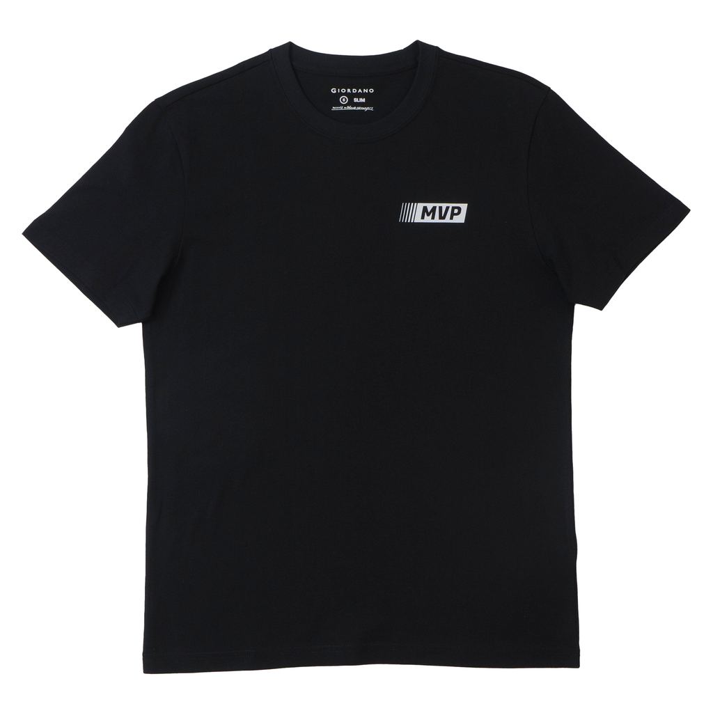 GIORDANO Men's Crew Neck Slim Fit Message Printed Tee (01095312)