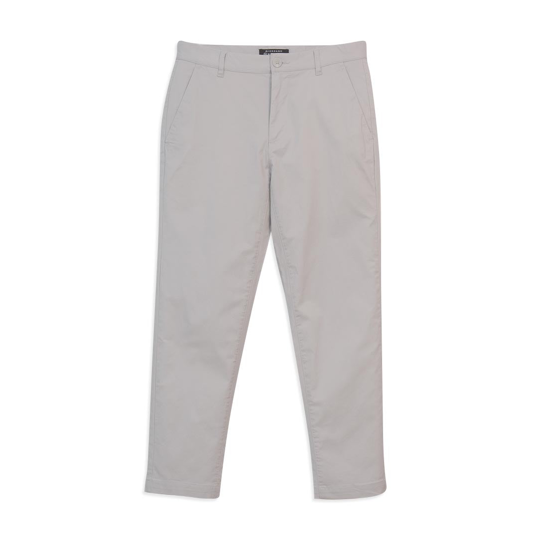 GIORDANO Men's Cotton Twill Low Rise Slim Tapered Crop Pants (01126001)