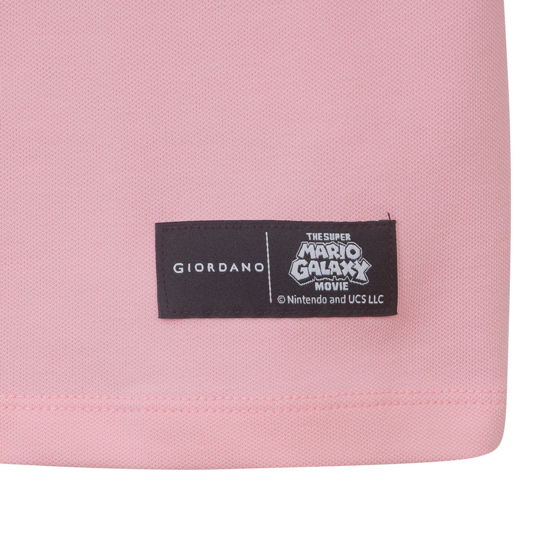GIORDANO Women's Super Mario Cotton Lycra Short Sleeve Loose Fit Solid Polo (05316488)