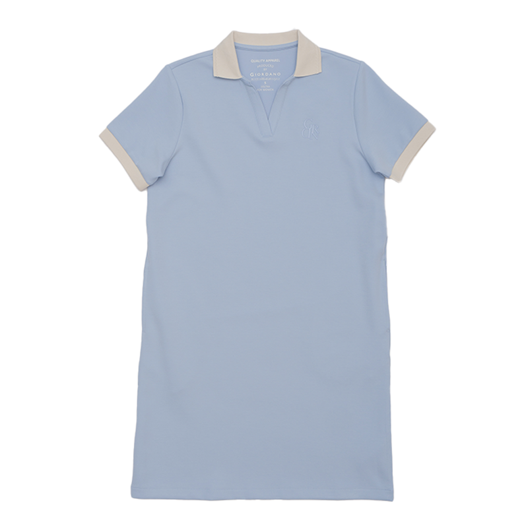GIORDANO Women's Short Sleeves Comfort Fit Polo Dress   (05465402)