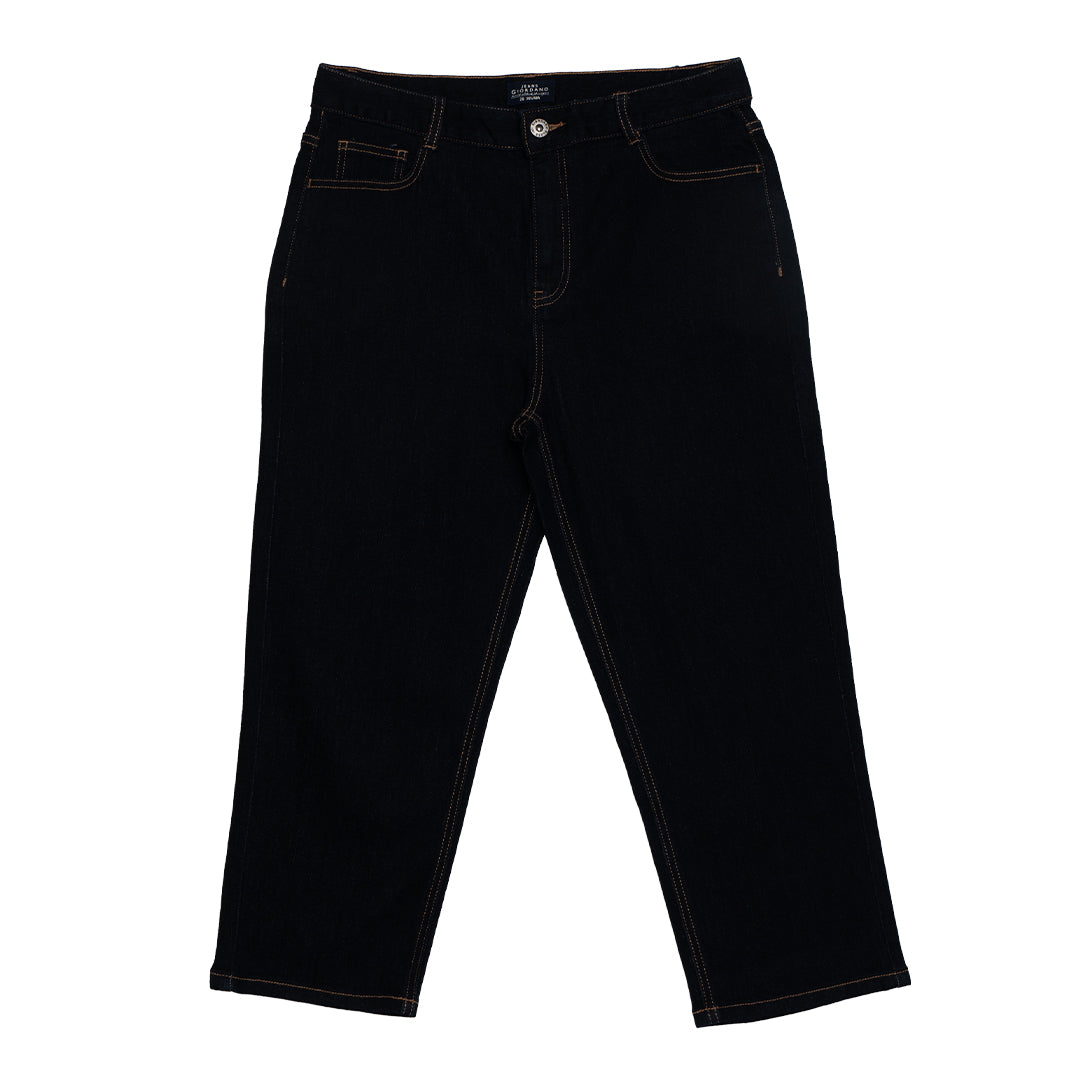 GIORDANO Women's High Waist Regular Tapered Fit Cropped Denim Pants (05424038)