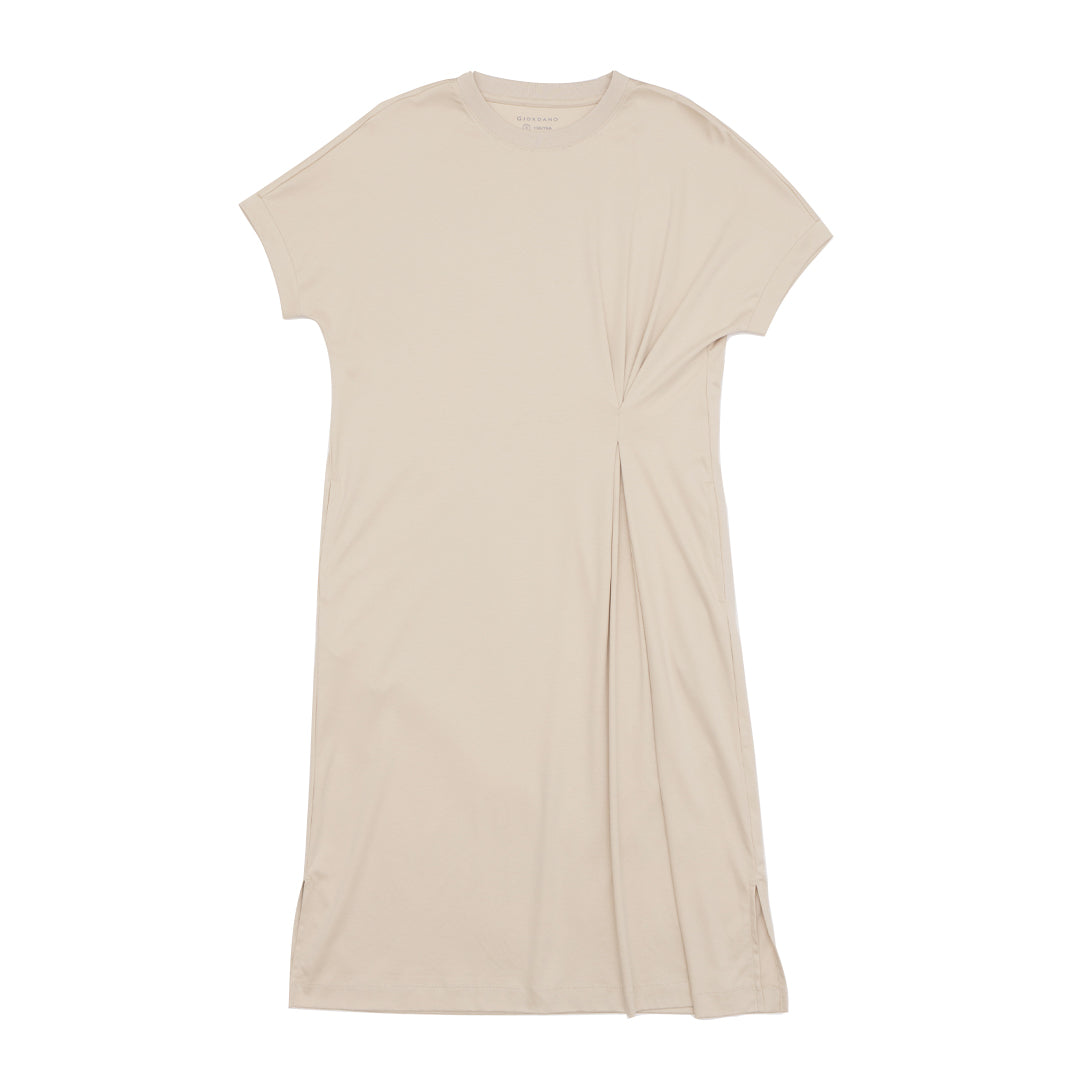 GIORDANO Women's Liquid Touch Crew Neck Boyfriend Fit Dress (05465206)