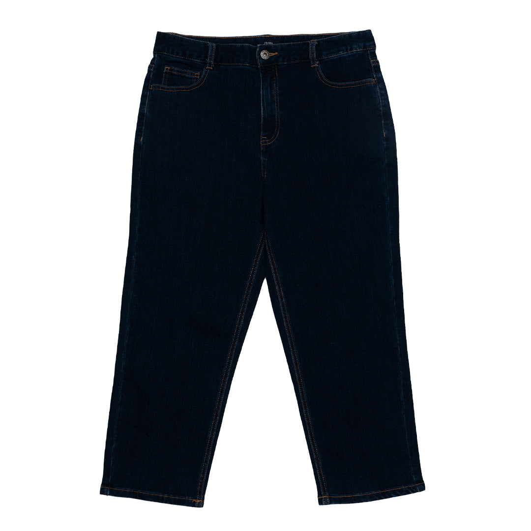 GIORDANO Women's High Waist Regular Tapered Fit Cropped Denim Pants (05424038)