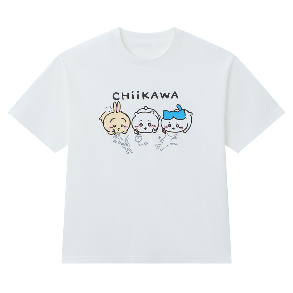 GIORDANO Junior x Chiikawa Sorona Jersey Crew Neck Relax Fit Printed Tee (03086318)