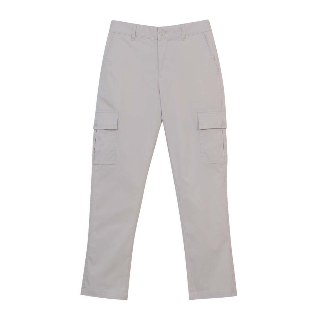 GIORDANO Men's Cotton Spandex Twill Mid Rise Relax Tapered Elastic Waist Cargo Pants (01116011)