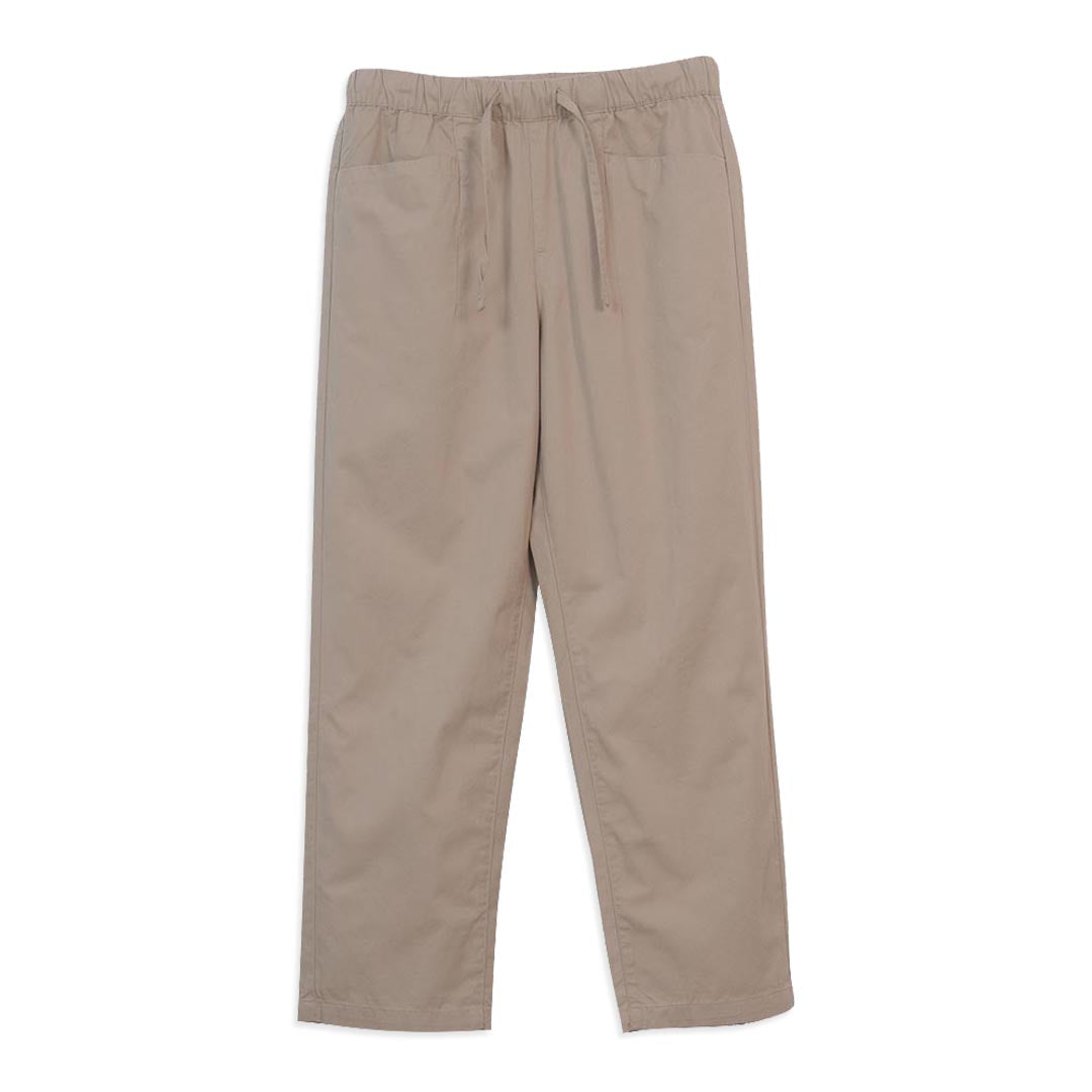 GIORDANO Women's Cotton Twill Mid Rise Regular Straight Fit Elastic Waist Audrey Pants (05426018)