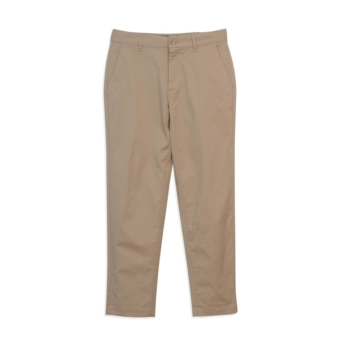 GIORDANO Men's Cotton Twill Low Rise Slim Tapered Crop Pants (01126001)
