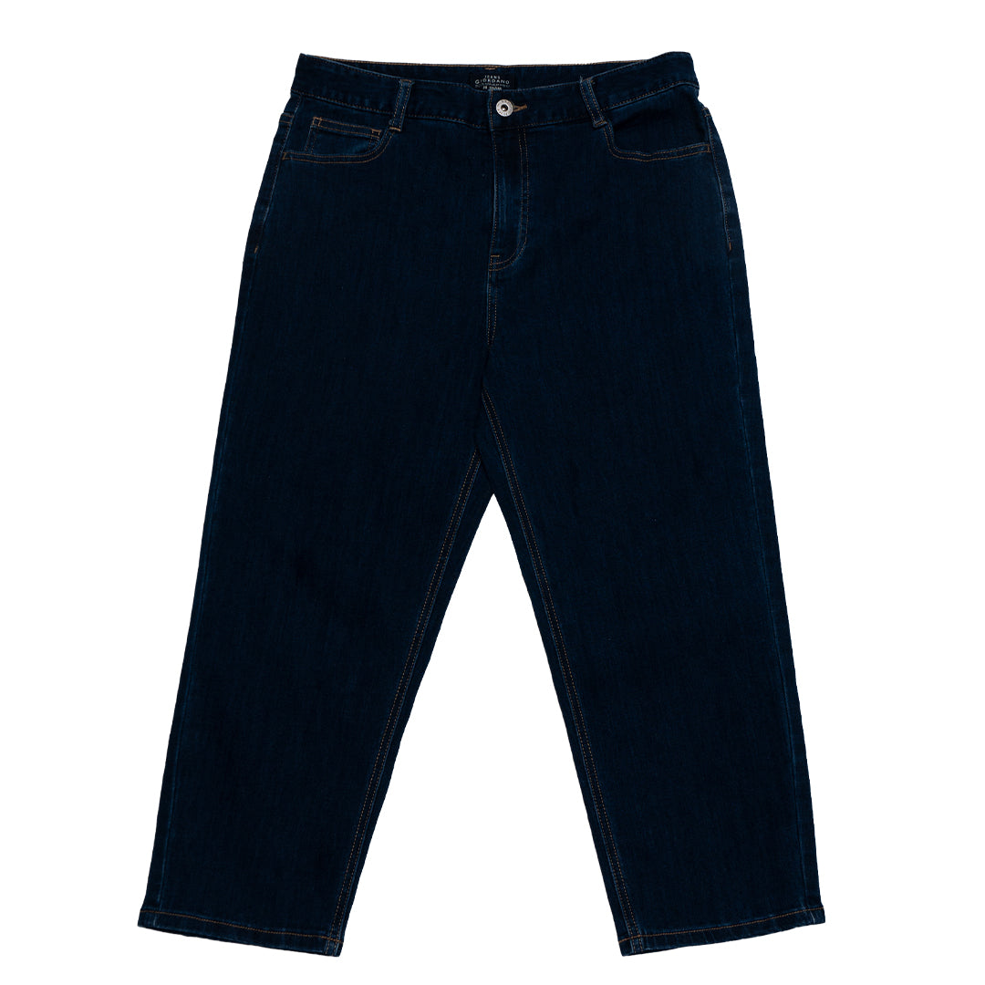 GIORDANO Women's High Waist Regular Tapered Fit Cropped Denim Pants (05424038)