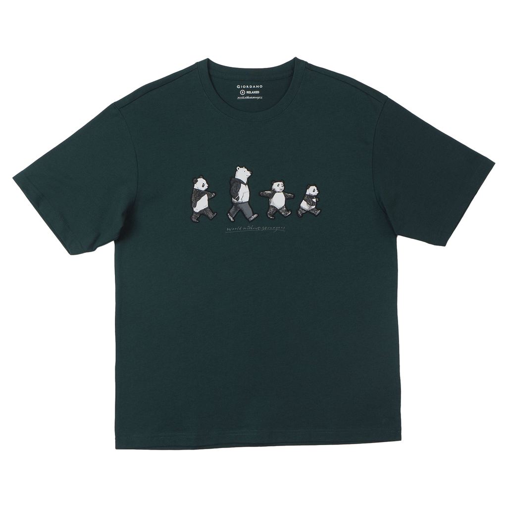 GIORDANO Men's Crew Neck Relax Fit Holiday Printed Tee (01095235)