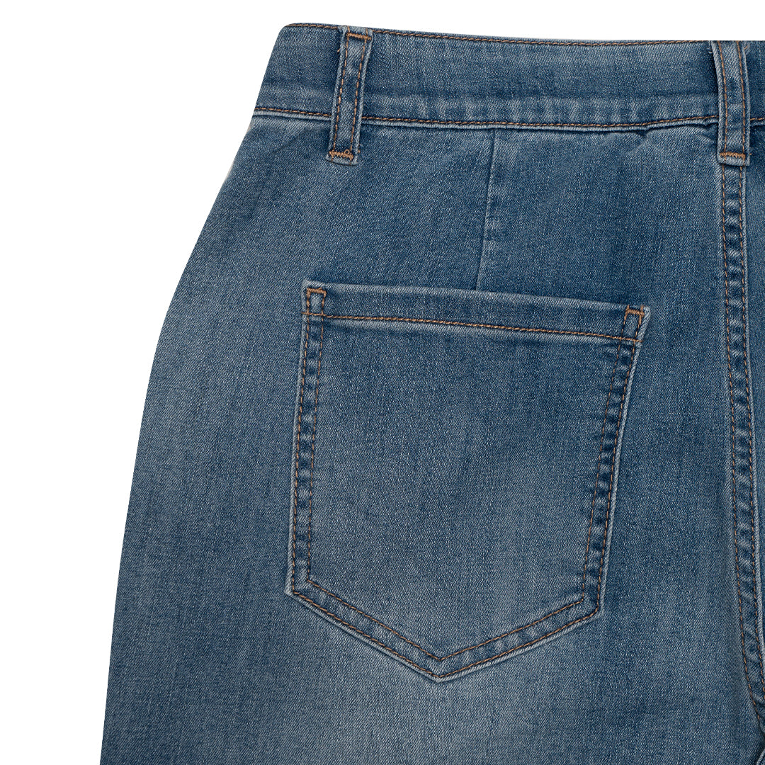 GIORDANO Women's High Waist Wide Leg Denim Pants (05413039)