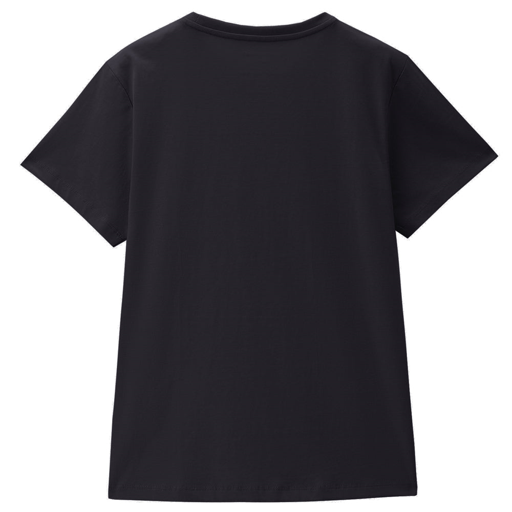 GIORDANO Women's Cotton Jersey Crew Neck Loose Fit Animal Embroidery  Tee�(05396385)