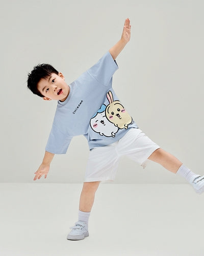 GIORDANO Junior x Chiikawa Sorona Jersey Crew Neck Relax Fit Printed Tee (03086320)