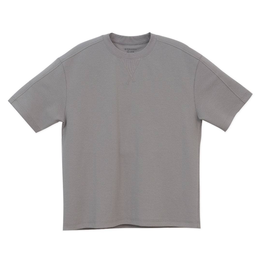 GIORDANO Men's Cotton Polyester Crew Neck Loose Fit Tee (01026221)