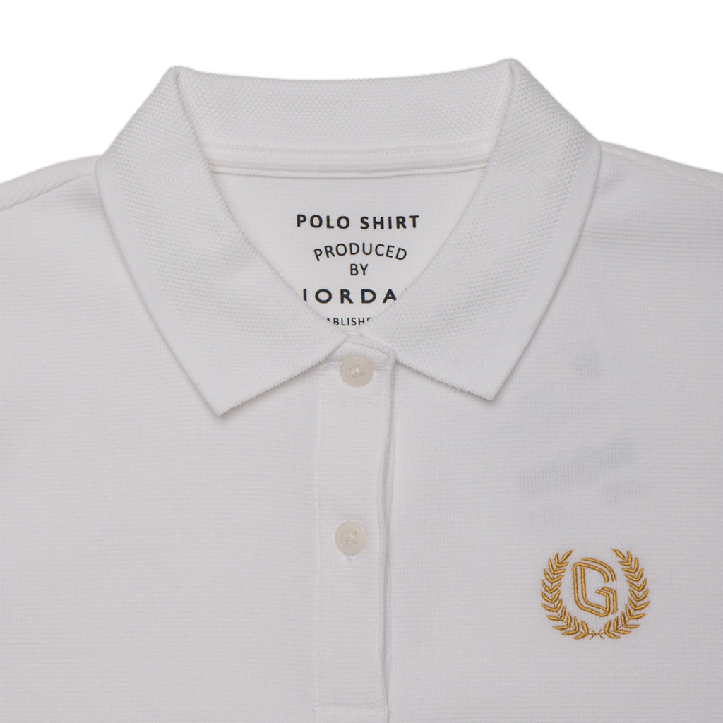 GIORDANO Women's Cotton Polyester Waffle Polo (05313253) - 01 - Signature White