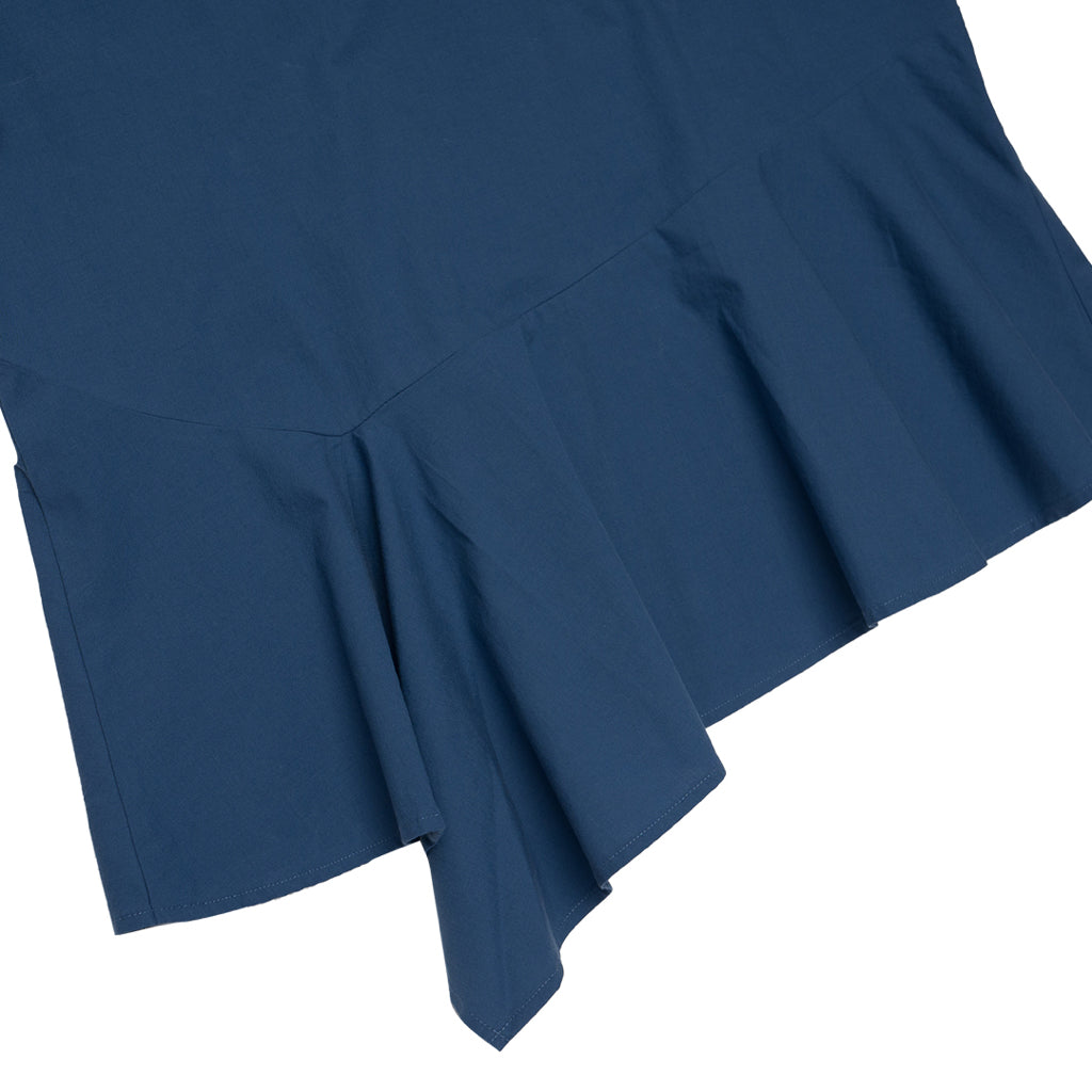 Women's Poplin Round Neck Shirt (05343216) - 21 - Airforce Blue