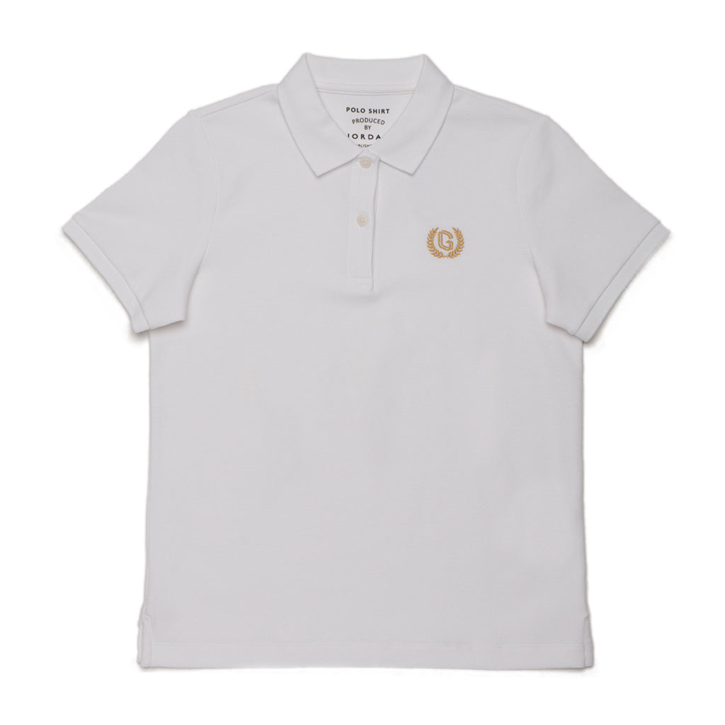 GIORDANO Women's Cotton Polyester Waffle Polo (05313253) - 01 - Signature White