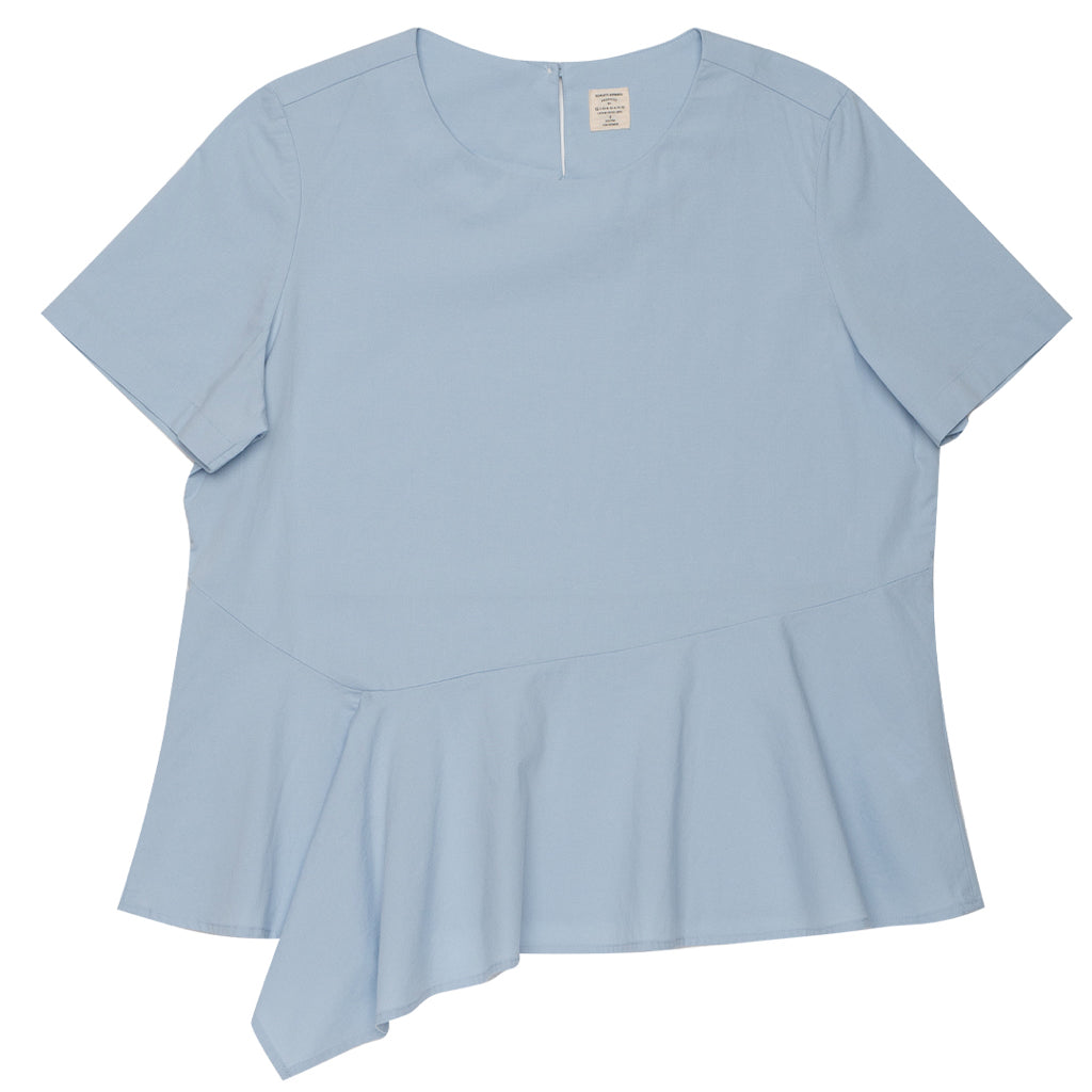 Women's Poplin Round Neck Shirt (05343216) - 18 - Cashmere Blue