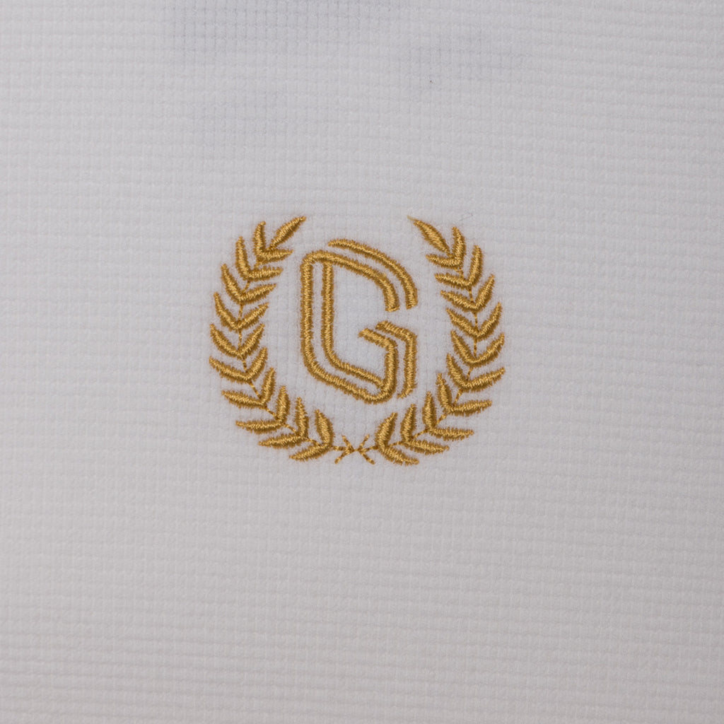 GIORDANO Women's Cotton Polyester Waffle Polo (05313253) - 01 - Signature White