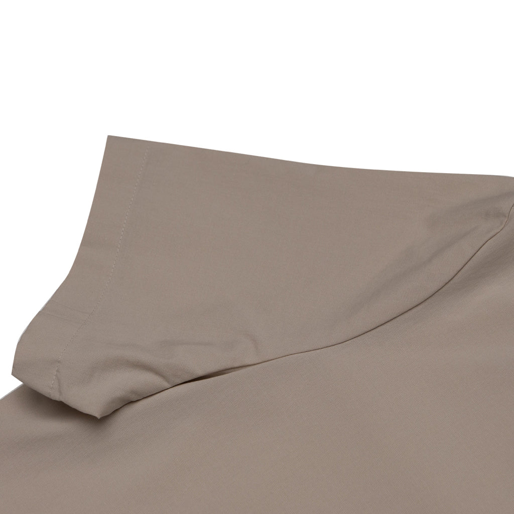 Women's Poplin Round Neck Shirt (05343216) - 12 - Lt. Khaki