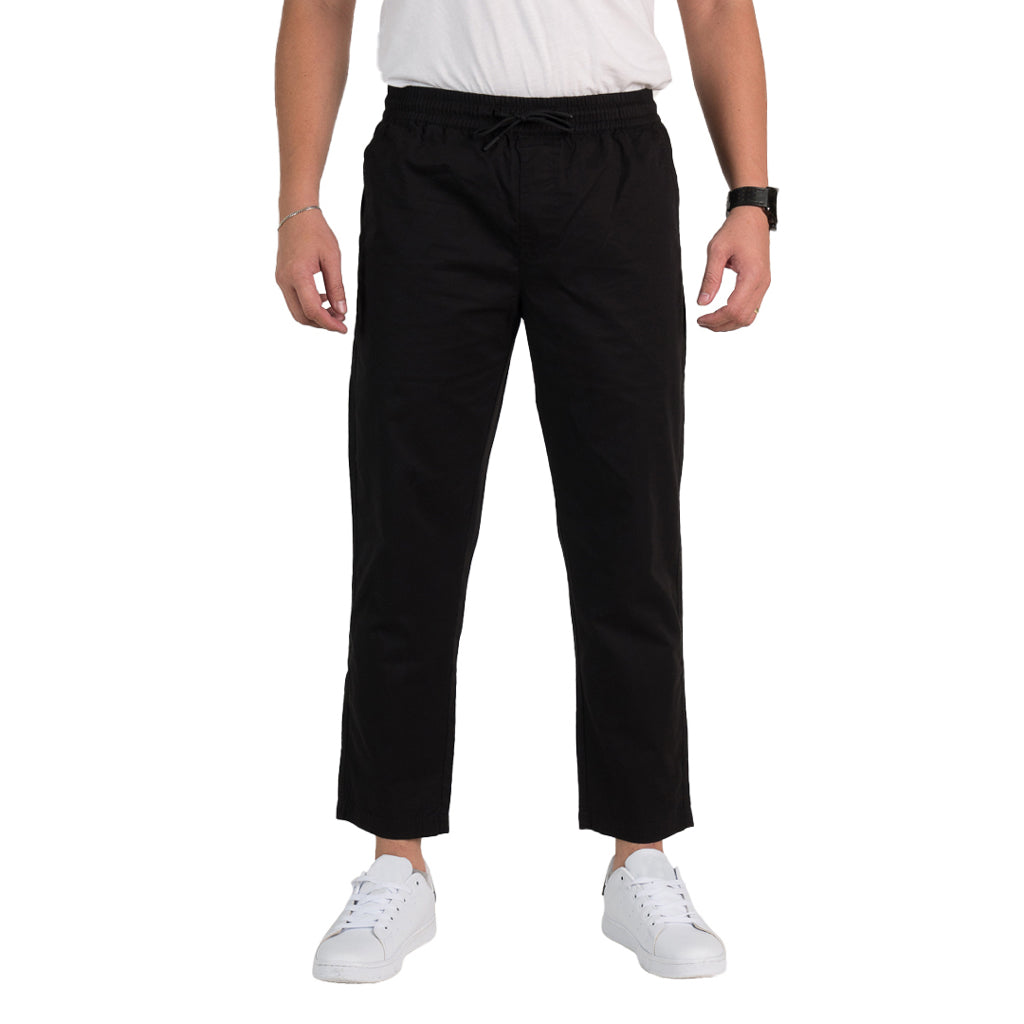 Men's Cotton Twill Cropped Pants (01121001) - Signature Black