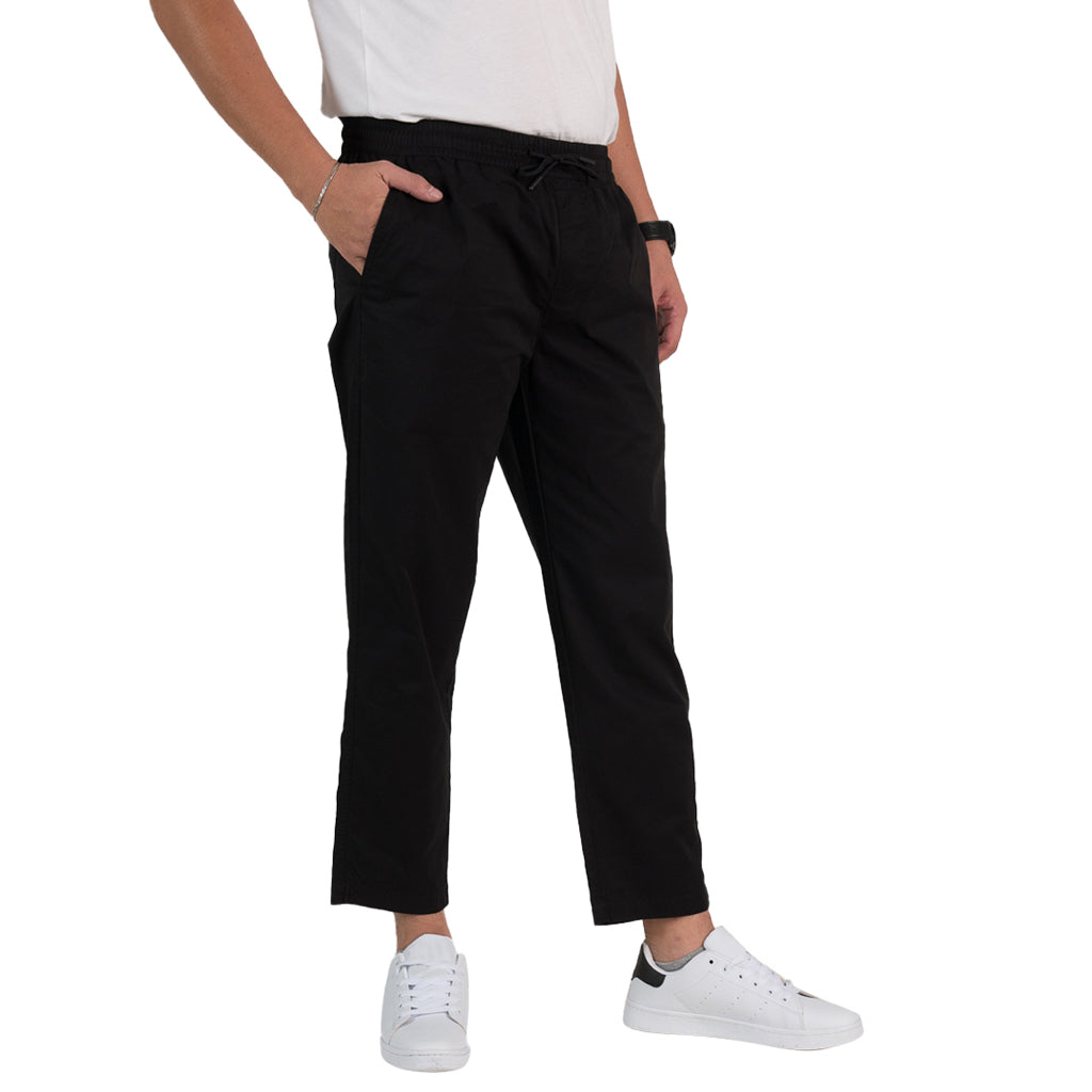 Men's Cotton Twill Cropped Pants (01121001) - Signature Black