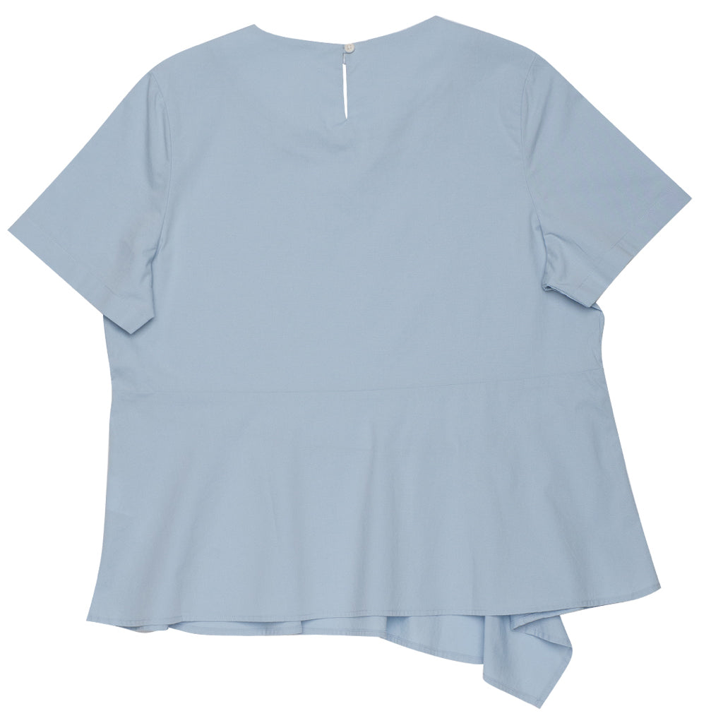 Women's Poplin Round Neck Shirt (05343216) - 18 - Cashmere Blue