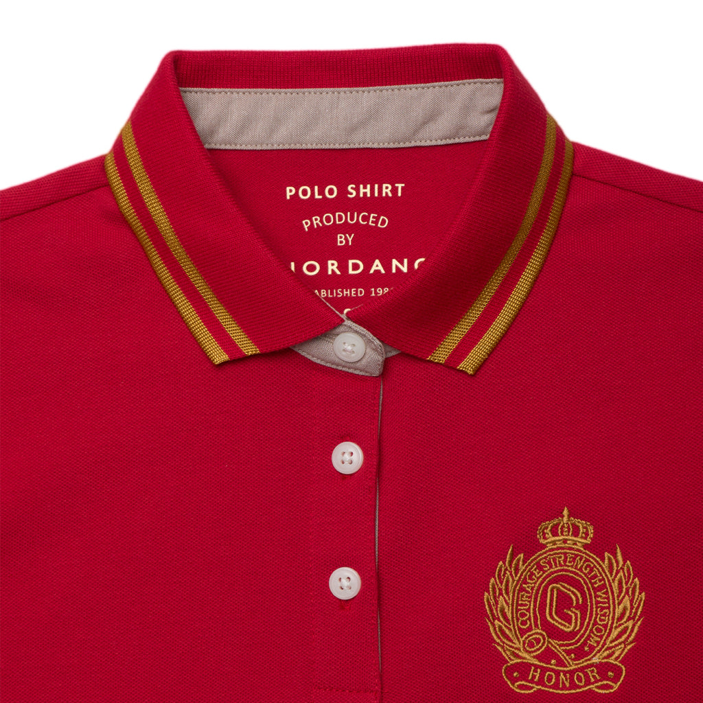 GIORDANO Women's Bold Polo (05310322) - 73 - Haute Red