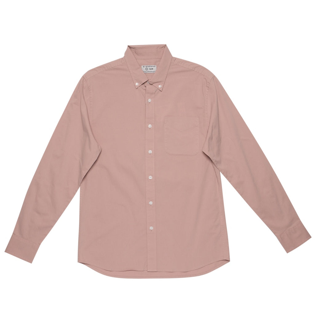 GIORDANO Men's Long Sleeves Pocket Shirt (01042002) - 61 - Lt Brown