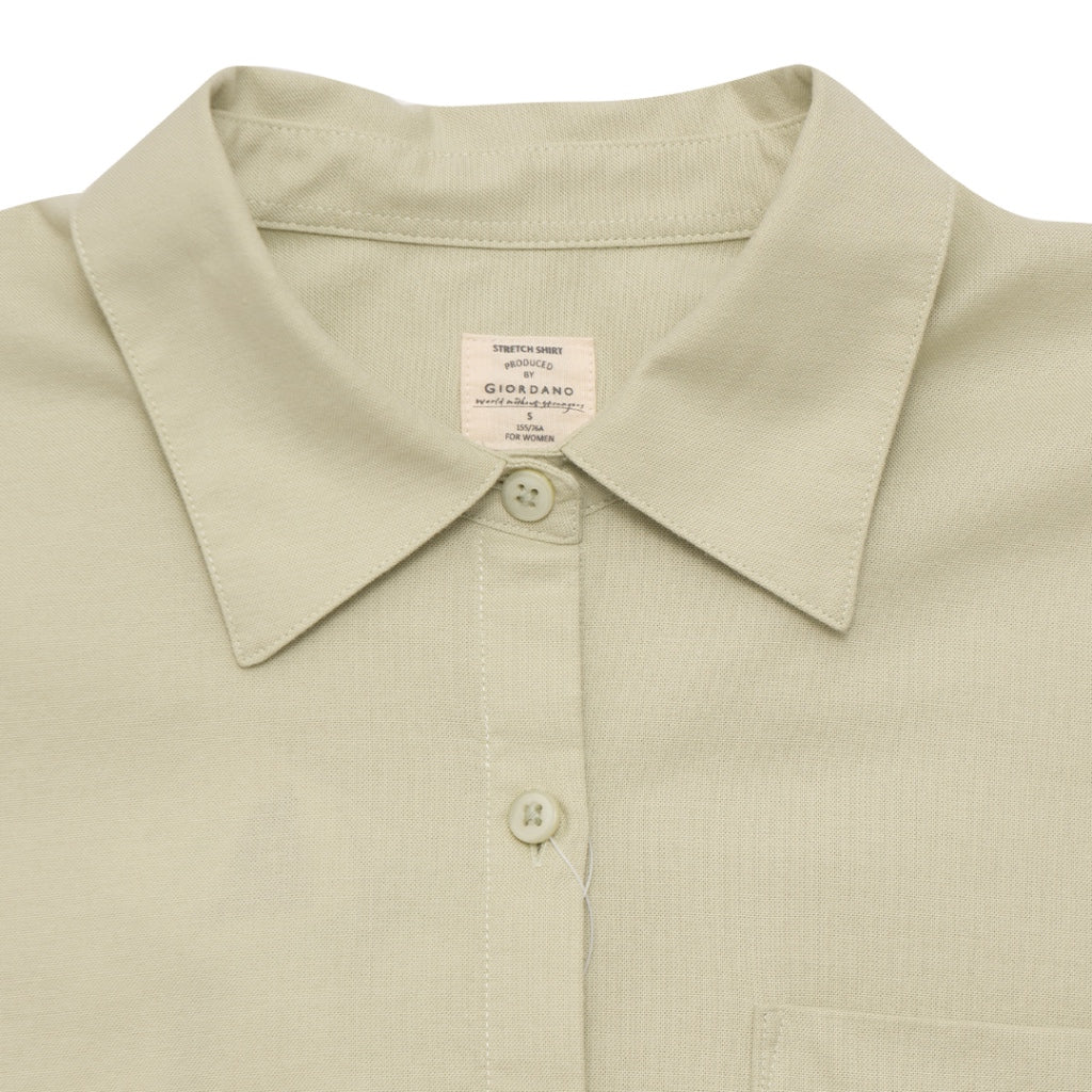 Women's Oxford Long Sleeves Loose Shirt (05344002) - 03 - Green
