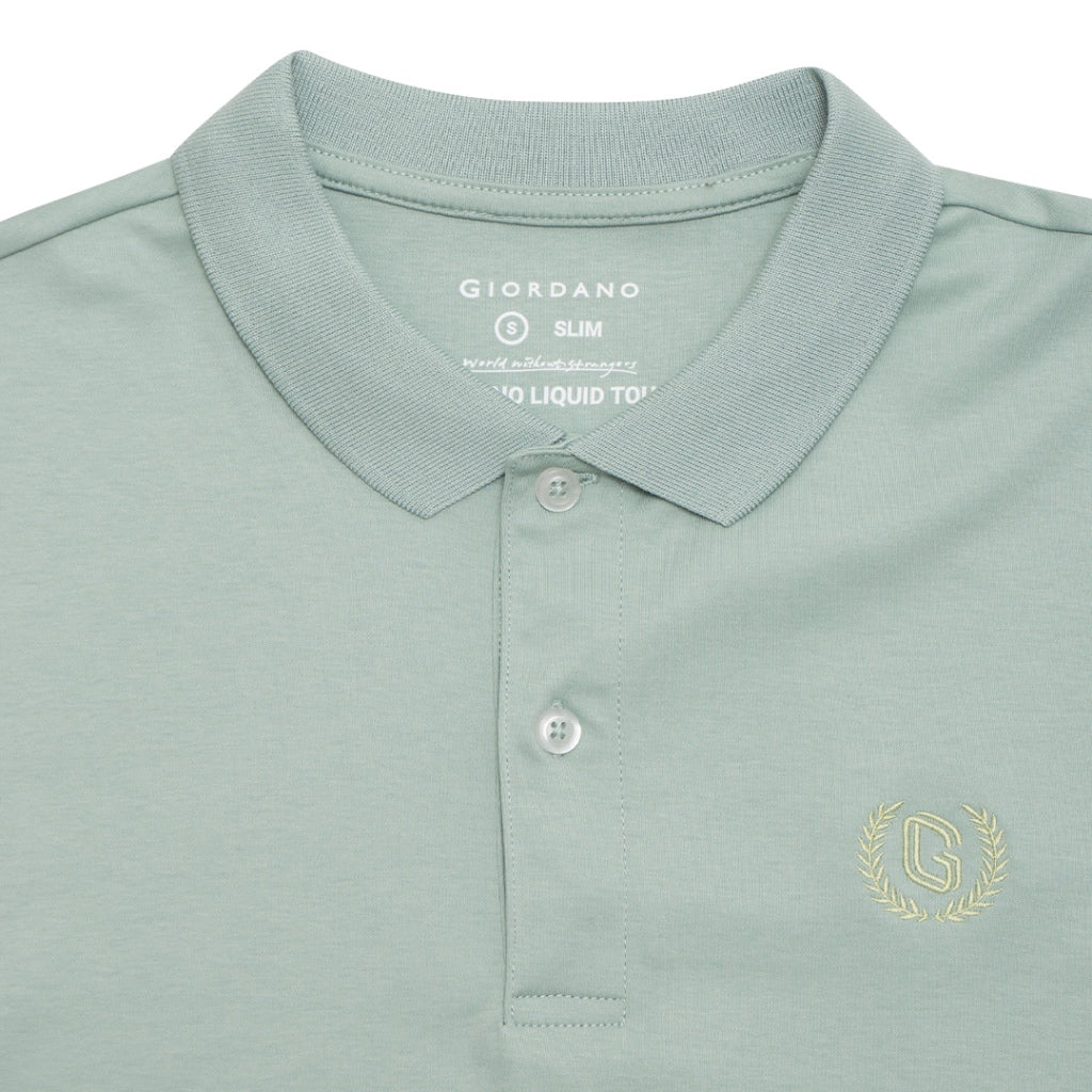 GIORDANO Men's Liquid Touch Polo (01012291) - 73 - Green Surf