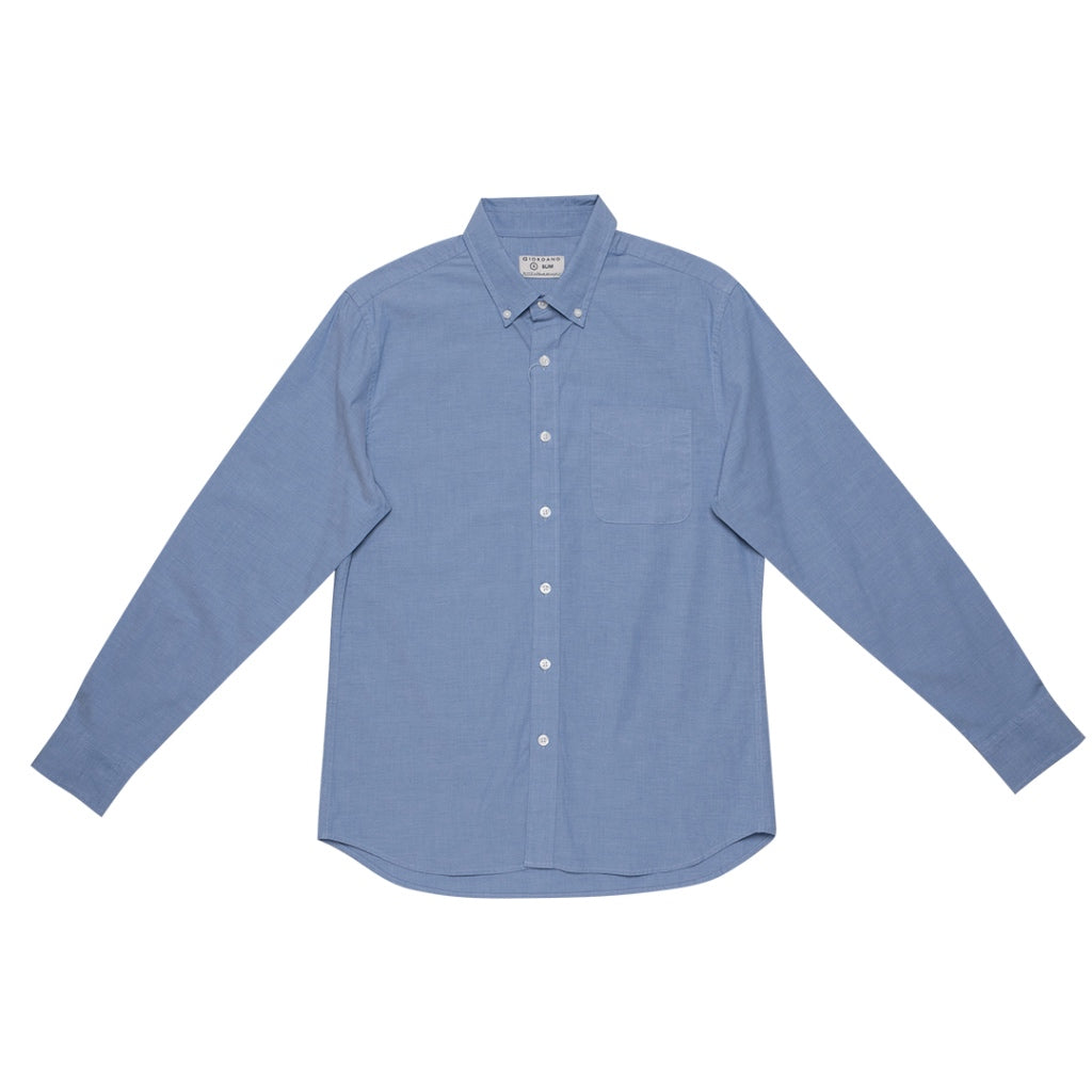 Men's Long Sleeves Pocket Shirt (01042002) - 86 - Blue