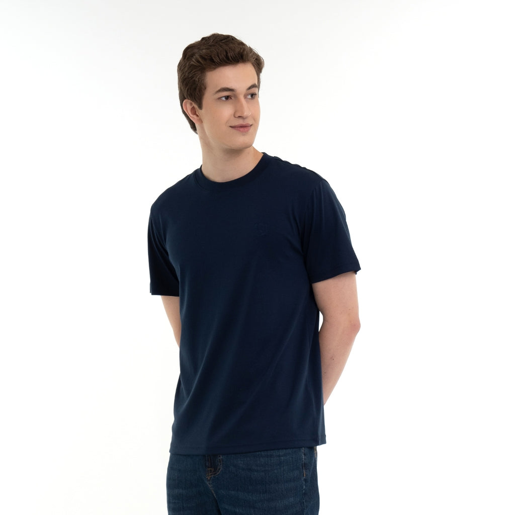 Men's Liquid Touch Crew Neck Tee (01023802) - 10 - New Navy
