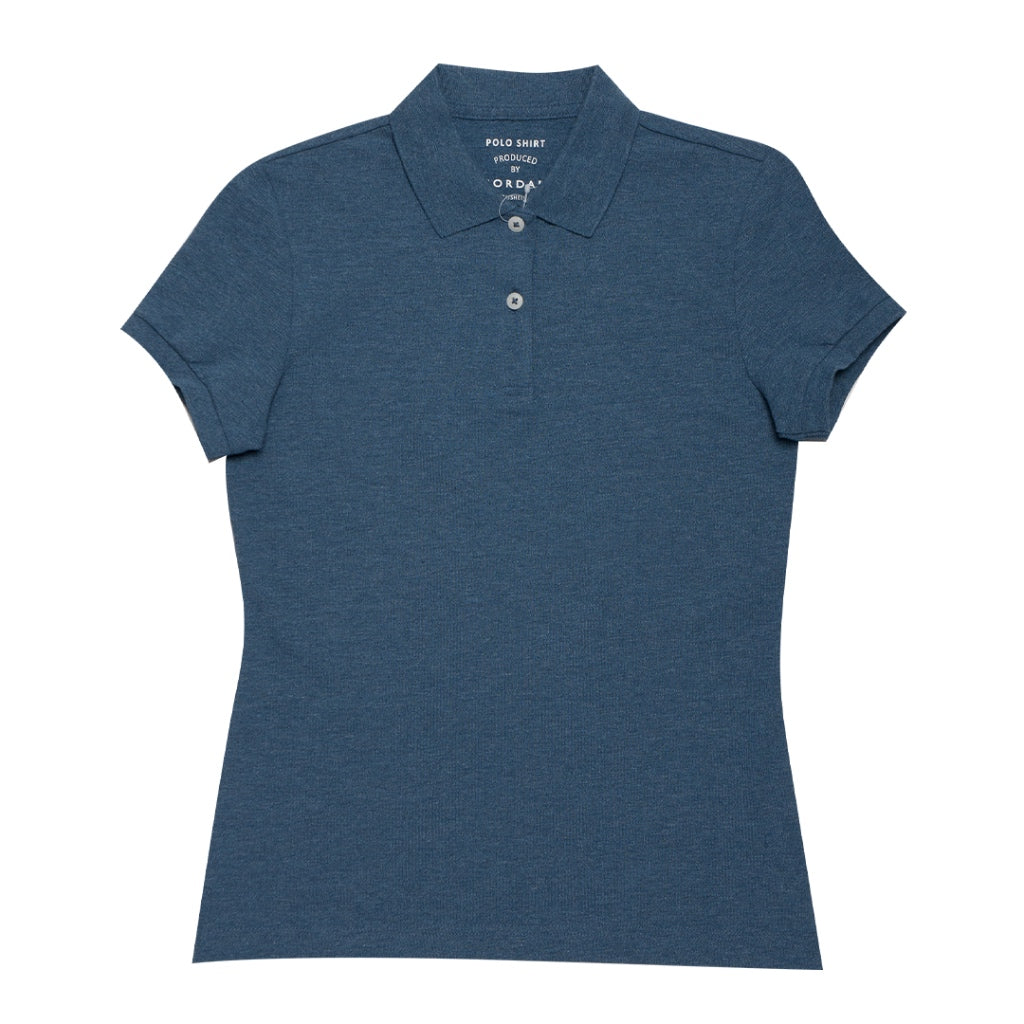 Women's Solid Polo (05312018) - 42 - Melange Midnight Haze